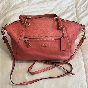 Coach Coral Leather Shoulder Bag